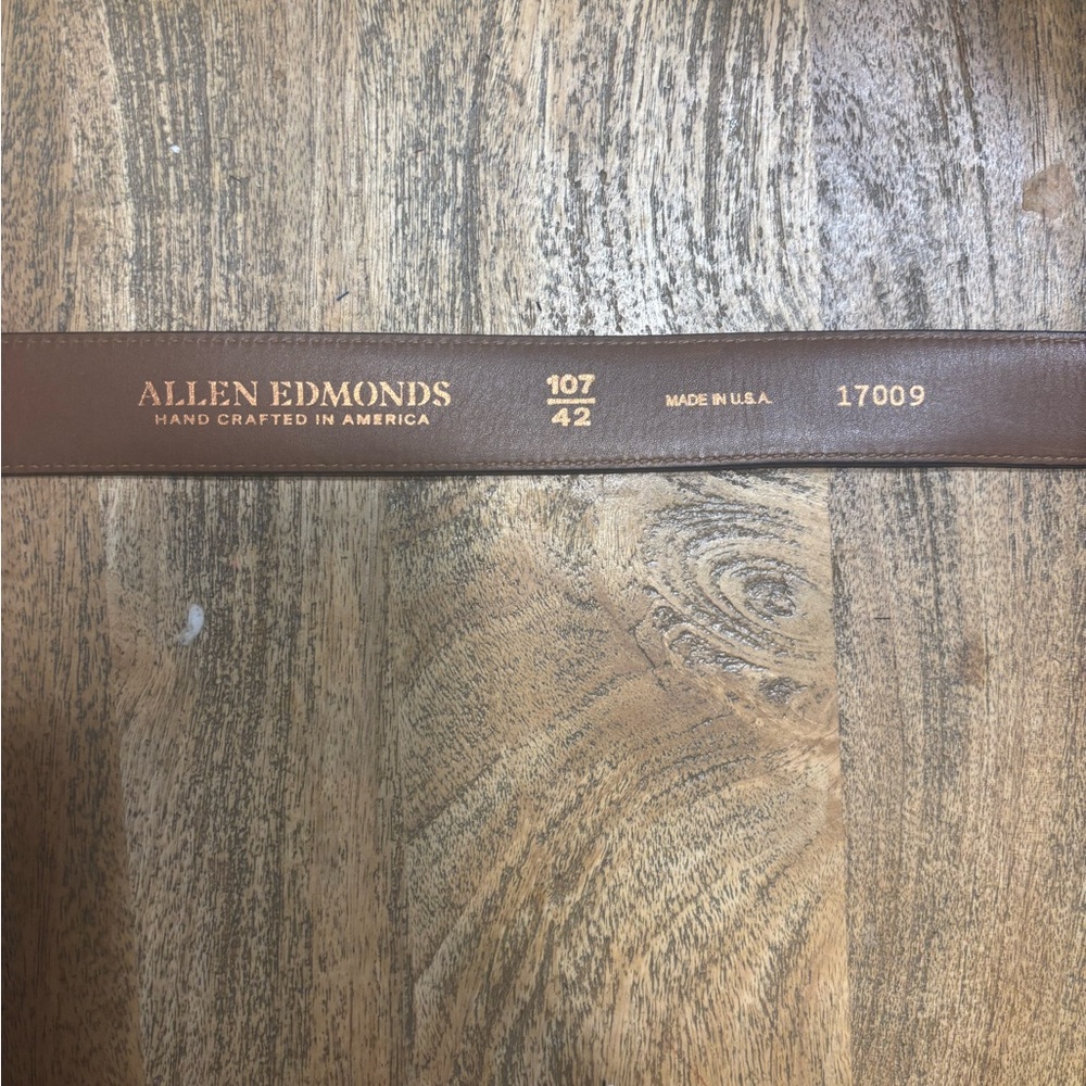 Allen Edmonds Brown Leather Belt